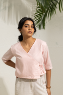 Dusty Pink Wrap Top