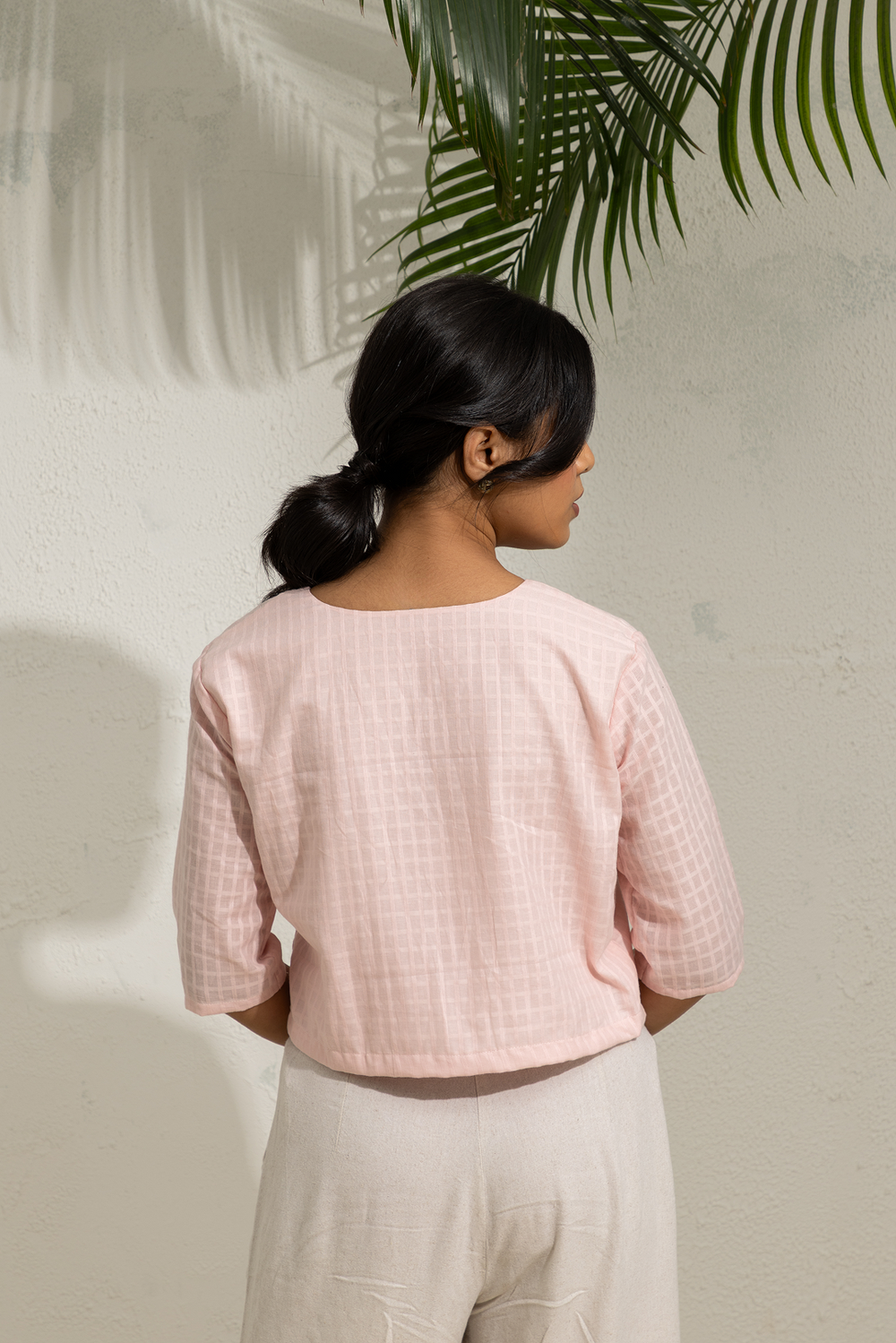 Dusty Pink Wrap Top